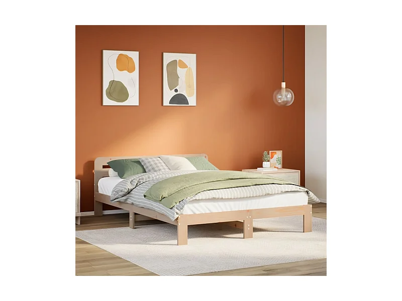 Massivholzbett ohne Matratze 120x200 cm Kiefernholz
