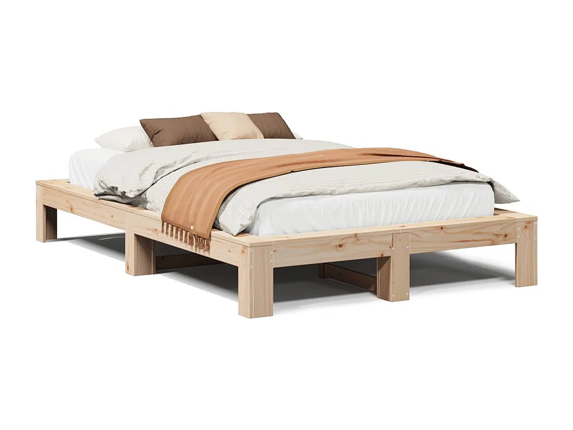 Letto senza Materasso 120x200 cm in Legno Massello di Pino