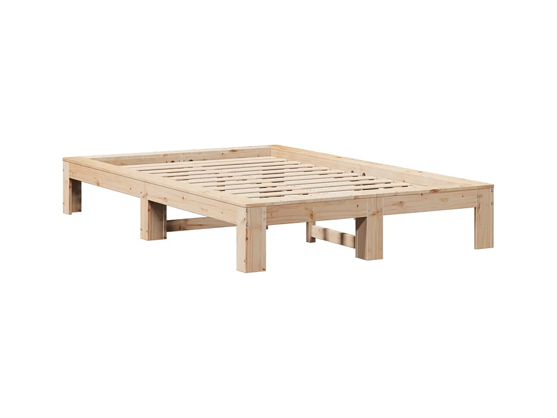 Cadre de lit sans matelas 120x200 cm bois de pin massif