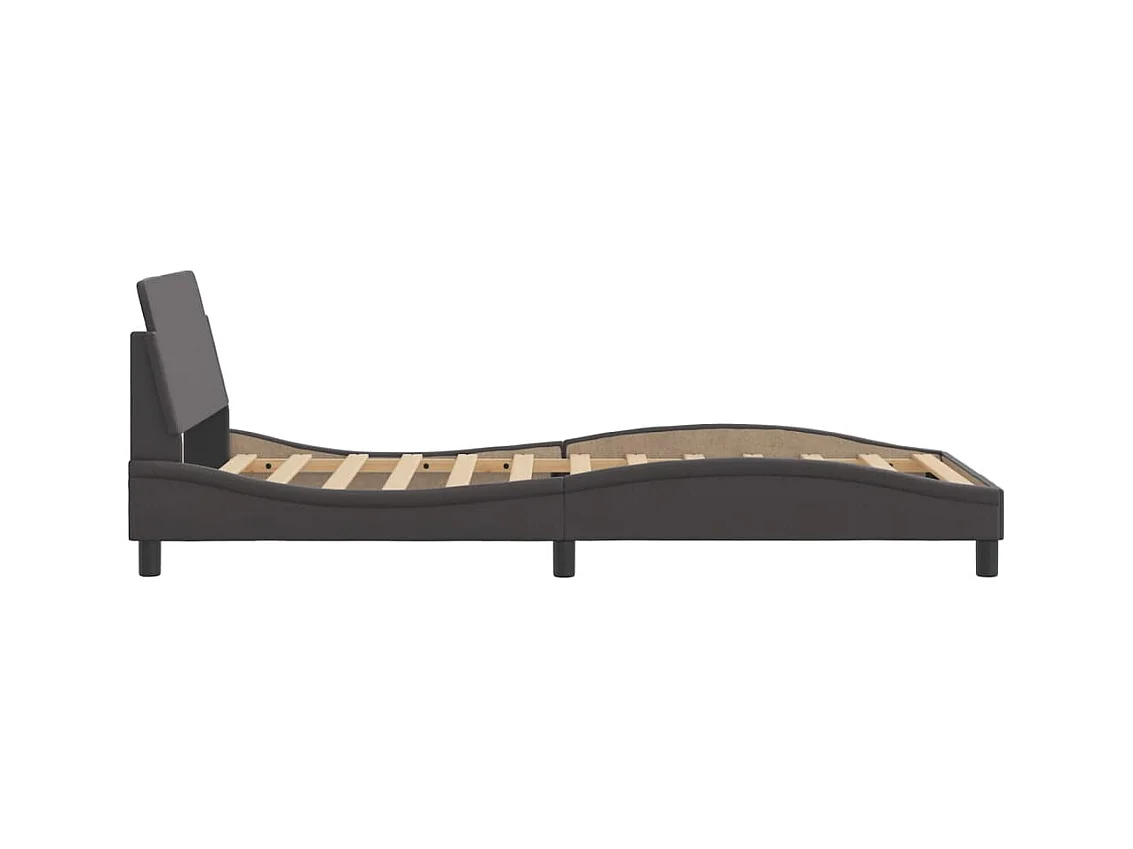Cadre de lit sans matelas gris 100x200 cm similicuir