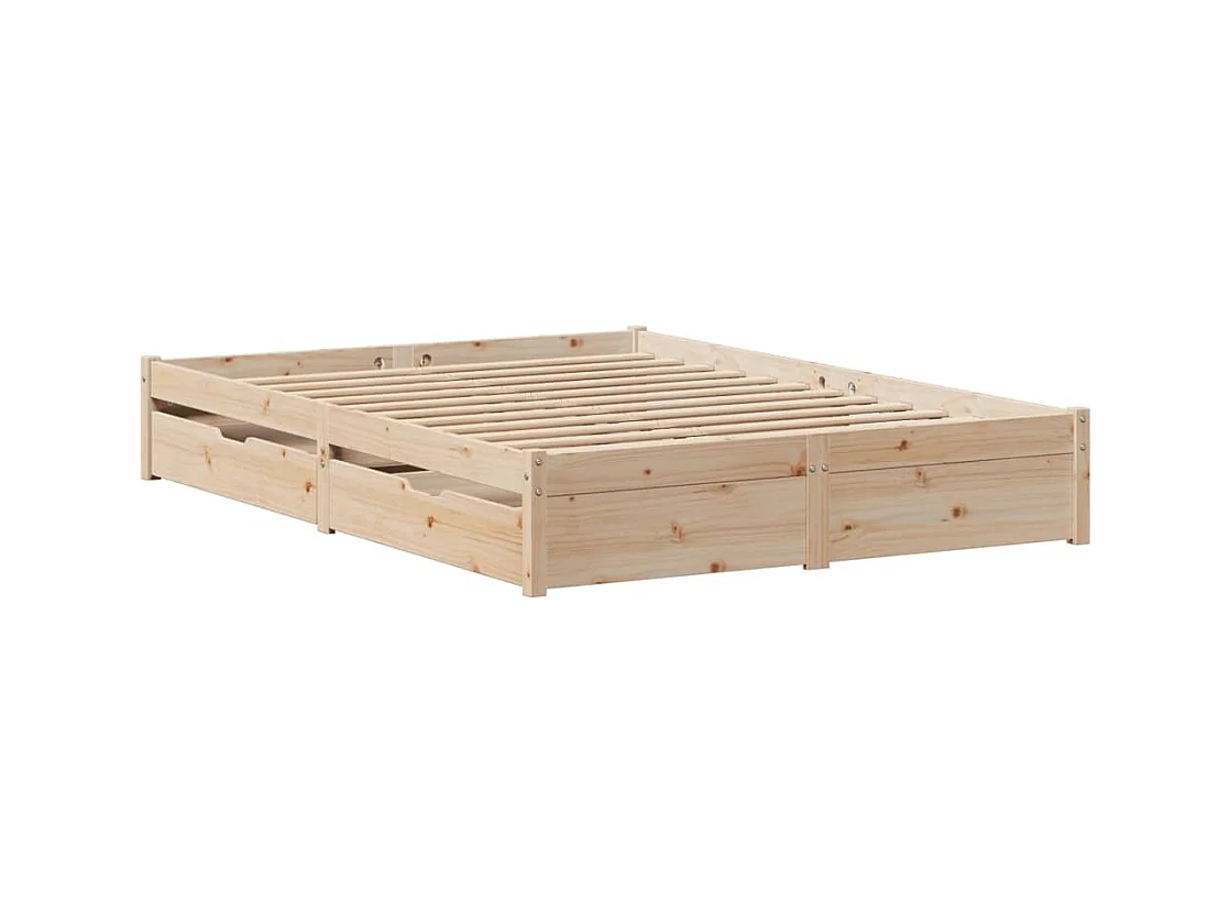 Cadre de lit sans matelas 120x200 cm bois de pin massif