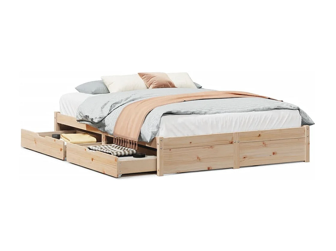 Cadre de lit sans matelas 120x200 cm bois de pin massif