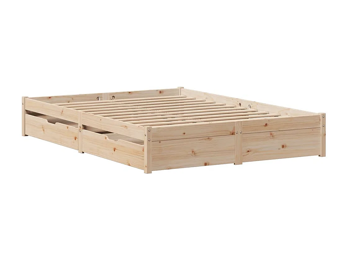 Cadre de lit sans matelas 120x200 cm bois de pin massif