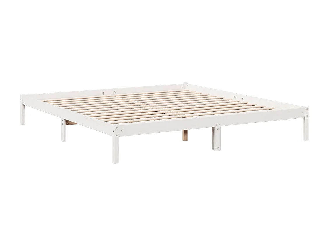 Cadre de lit extra long sans matelas 200x210 cm bois massif pin