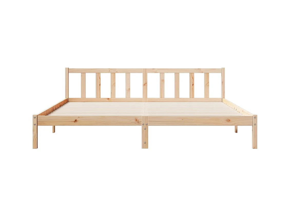 Letto Extra Lungo senza Materasso 180x220 cm in Legno di Pino