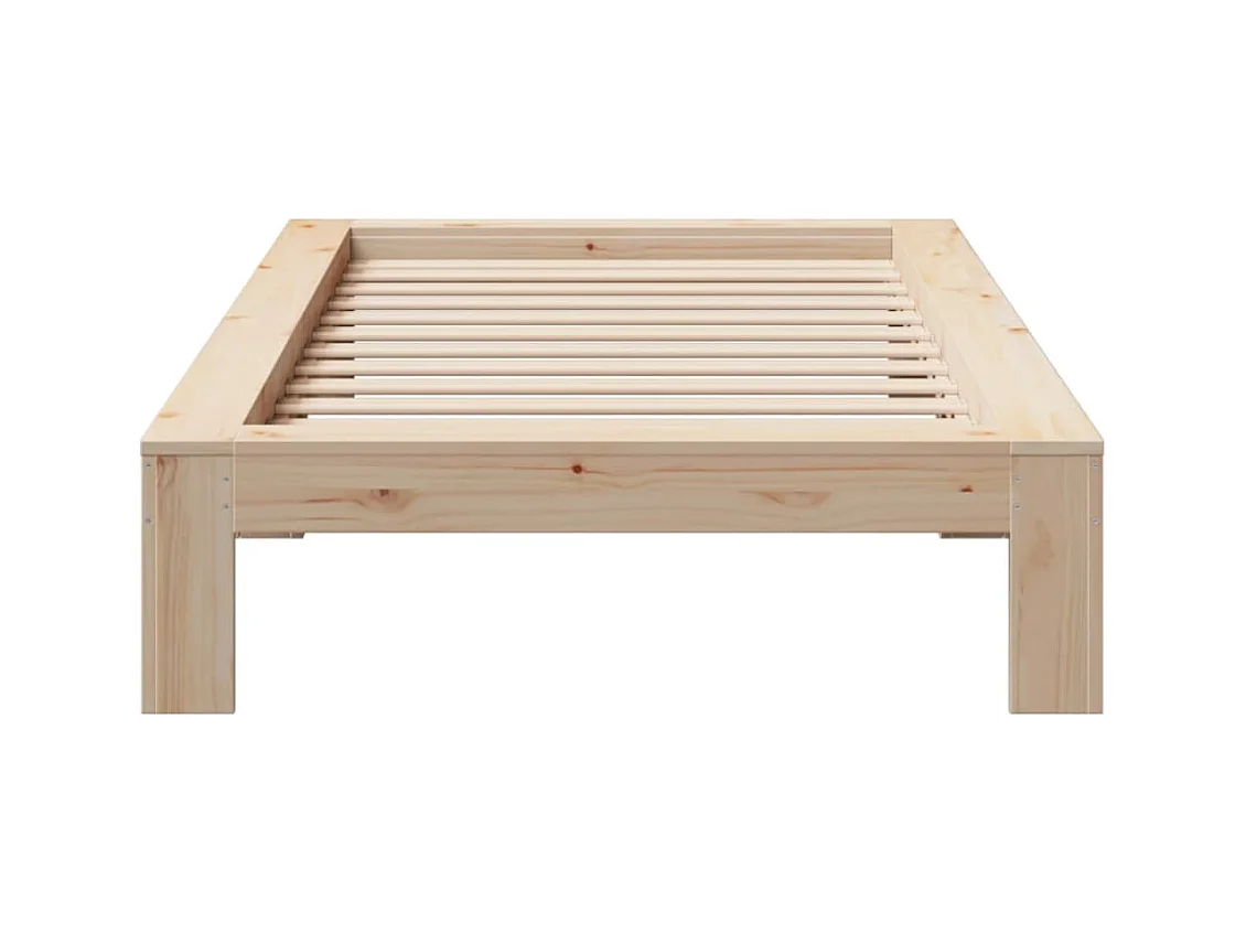 Cadre de lit sans matelas 100x200 cm bois massif de pin