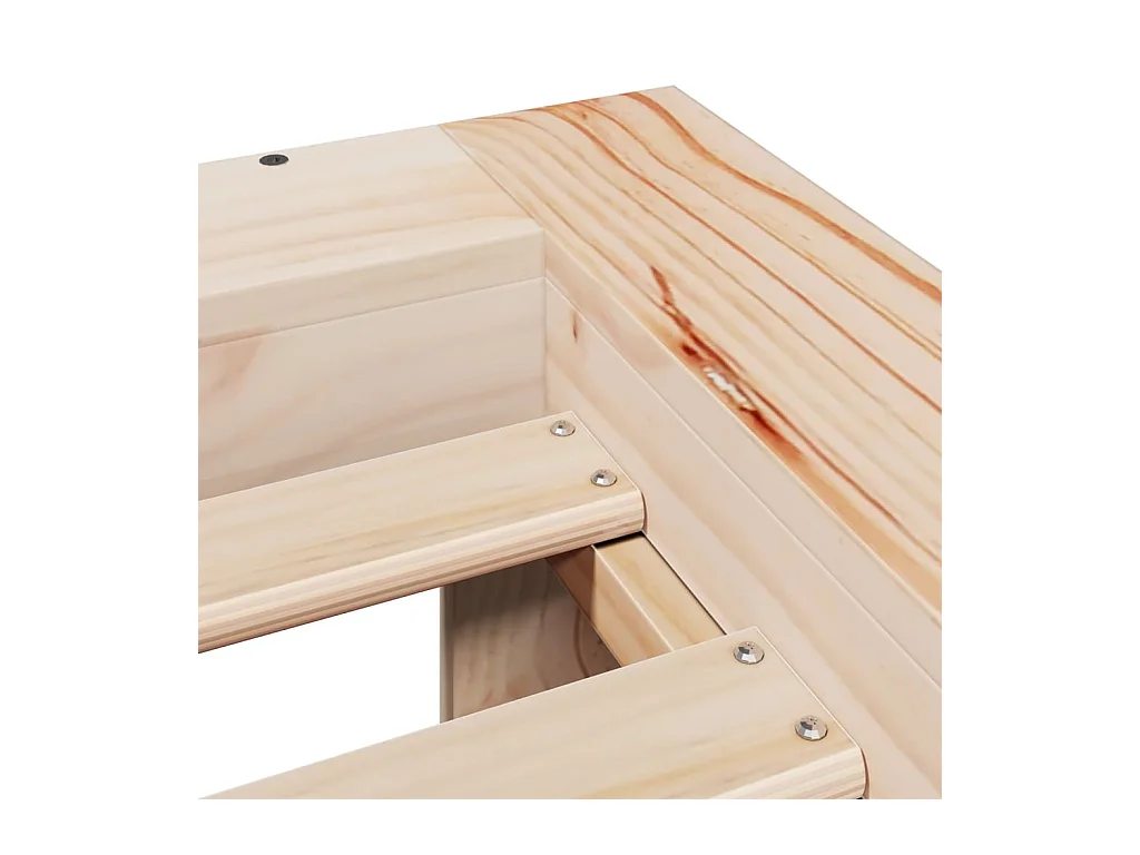 Cadre de lit sans matelas 100x200 cm bois massif de pin