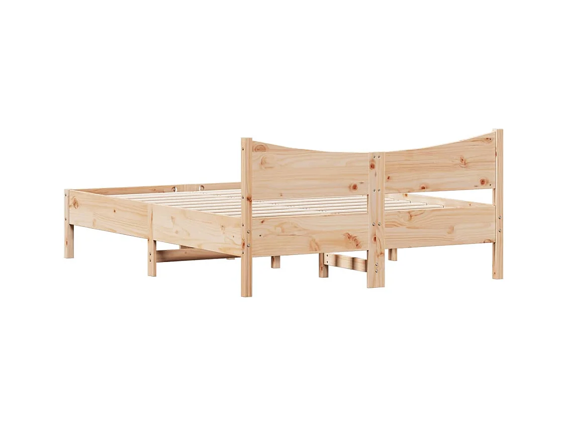 Cadre de lit sans matelas 120x200 cm bois de pin massif