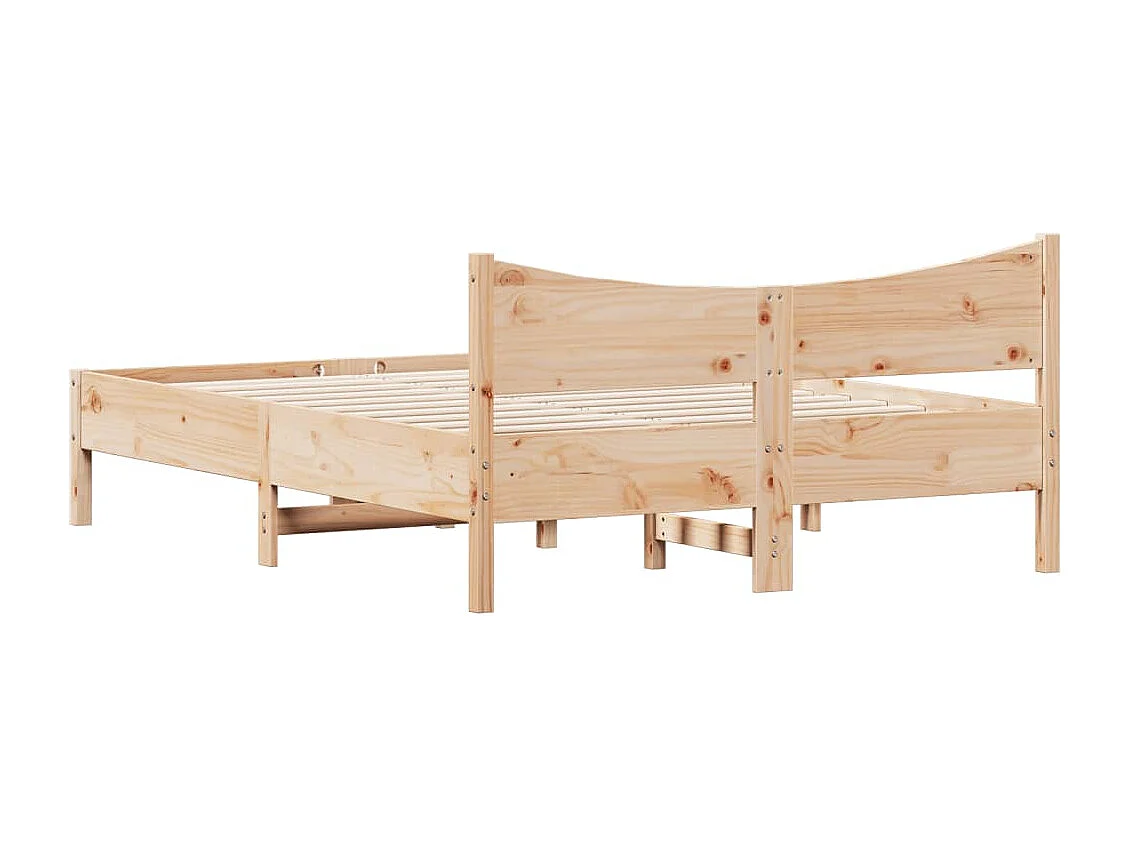 Letto senza Materasso 120x200 cm in Legno Massello di Pino