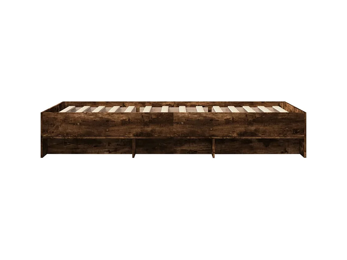 Cadre de lit sans matelas chêne fumé 100x200 cm bois ingénierie