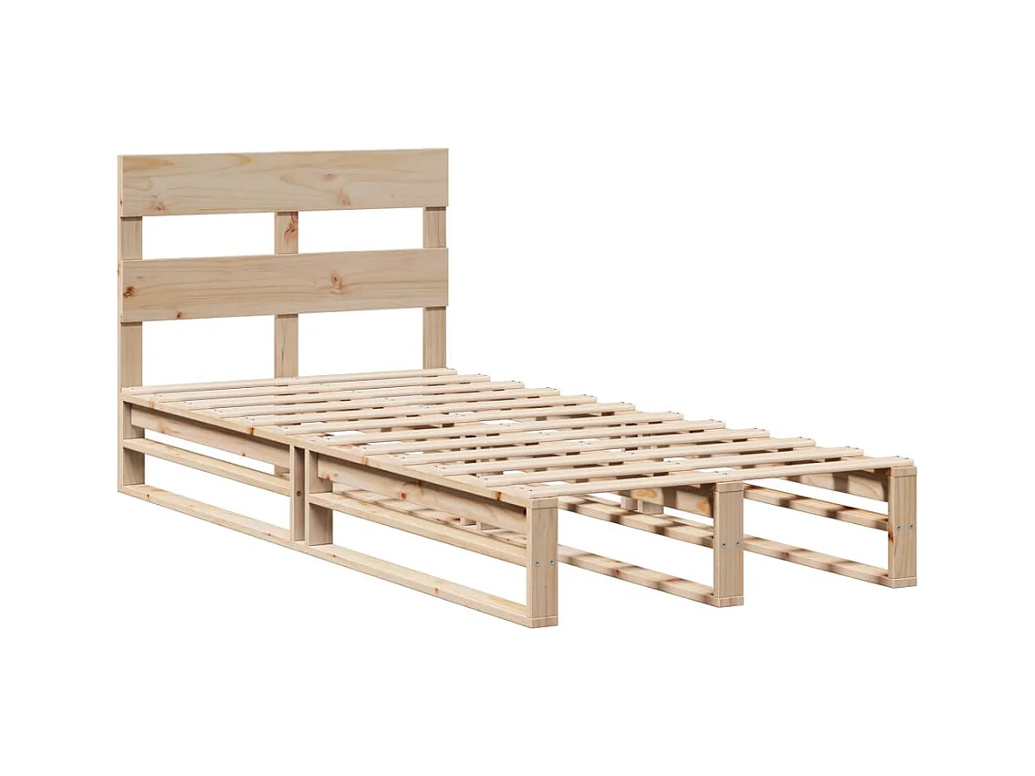 Cadre de lit sans matelas 90x200 cm bois de pin massif