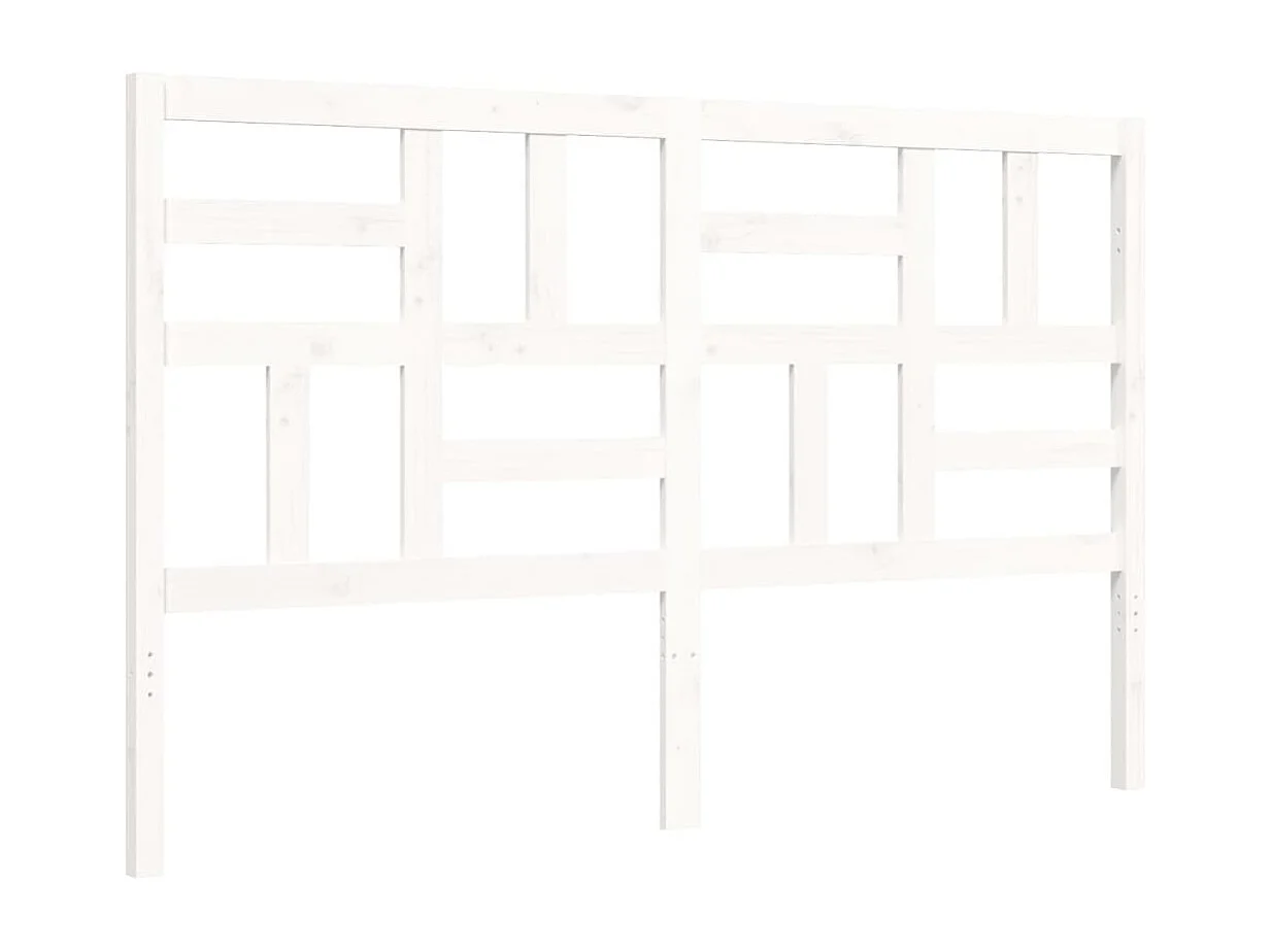 Cadre de lit sans matelas blanc bois de pin massif