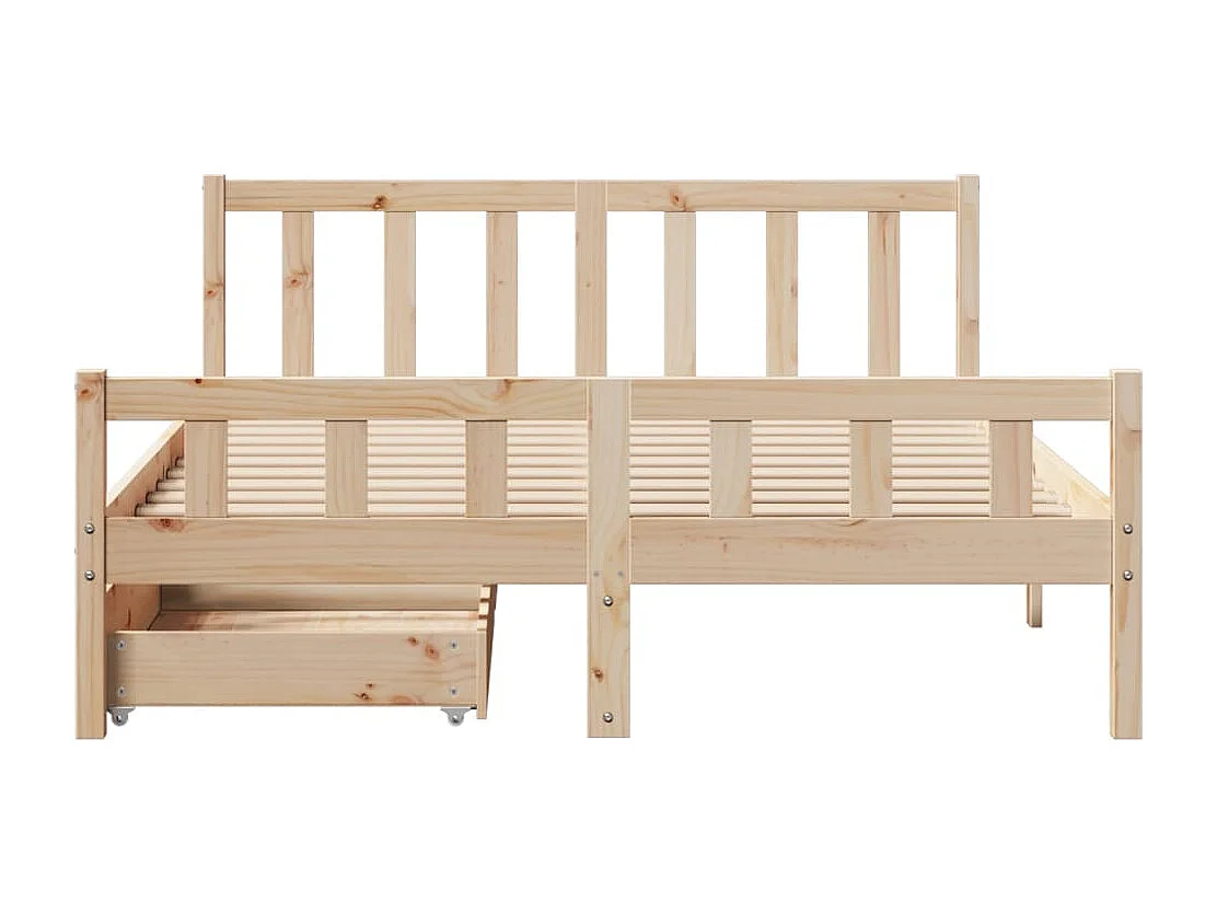 Cadre de lit sans matelas 120x190 cm bois de pin massif