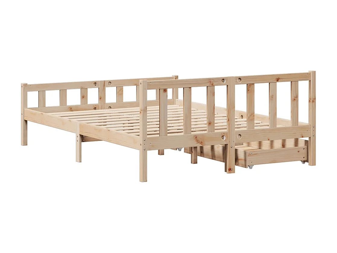Cadre de lit sans matelas 120x190 cm bois de pin massif