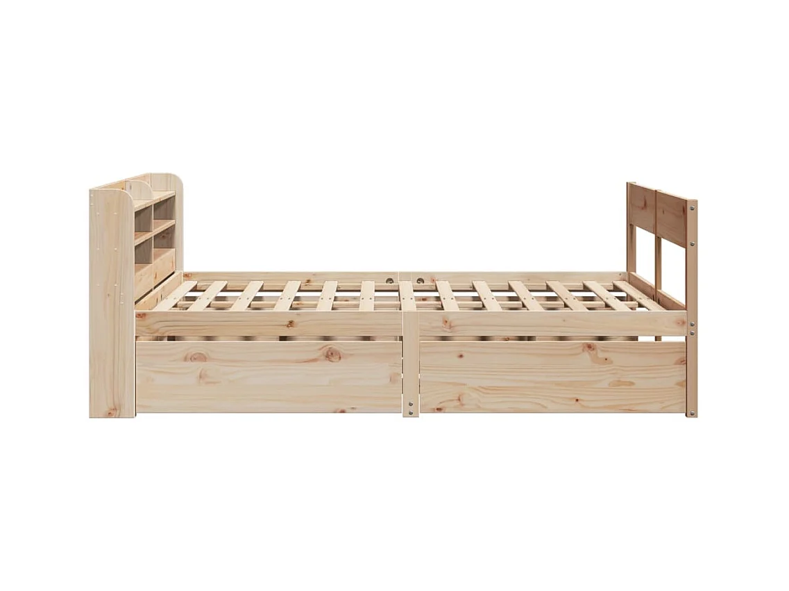 Cadre de lit sans matelas 140x190 cm bois de pin massif