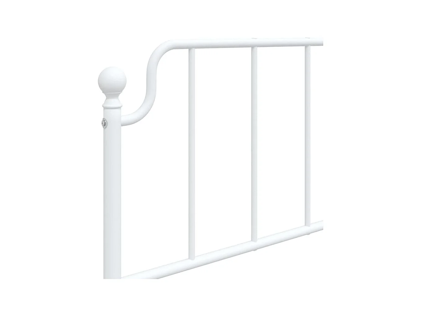 Giroletto con Testiera e Pediera Metallo Bianco 75x190 cm