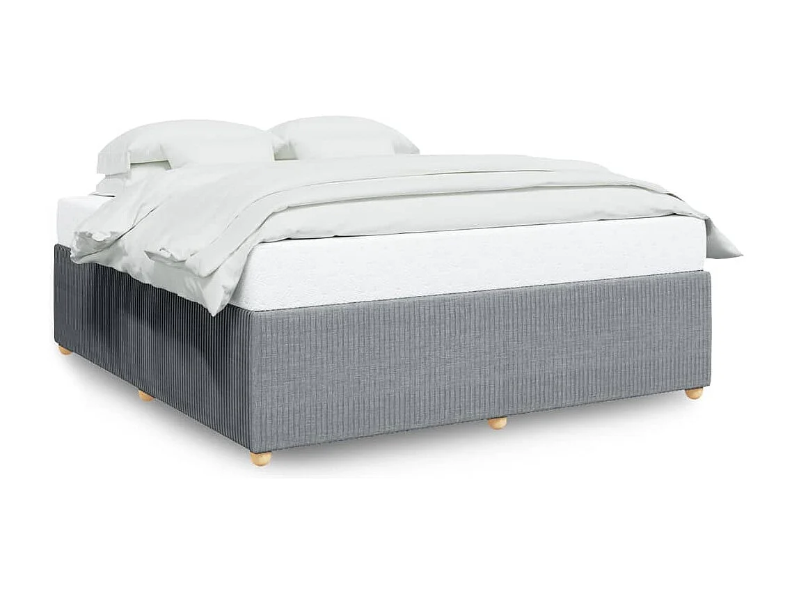 Bedframe zonder matras stof lichtgrijs 200x200 cm