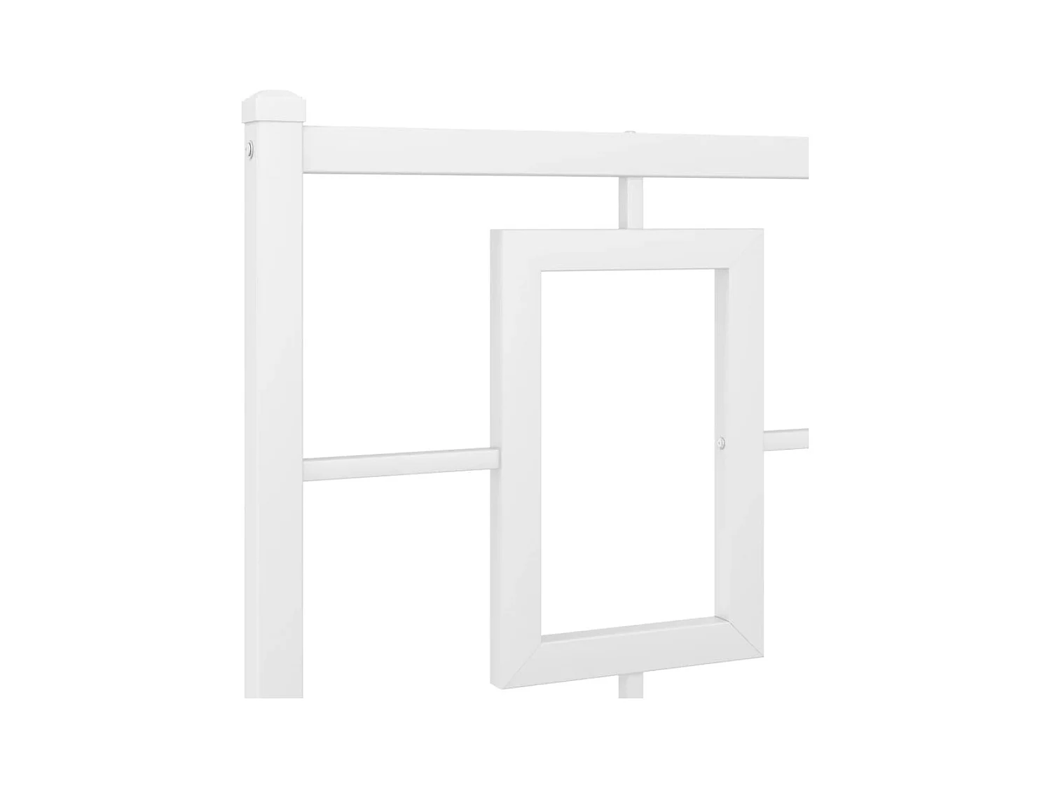 Giroletto con Testiera e Pediera Metallo Bianco 120x200 cm