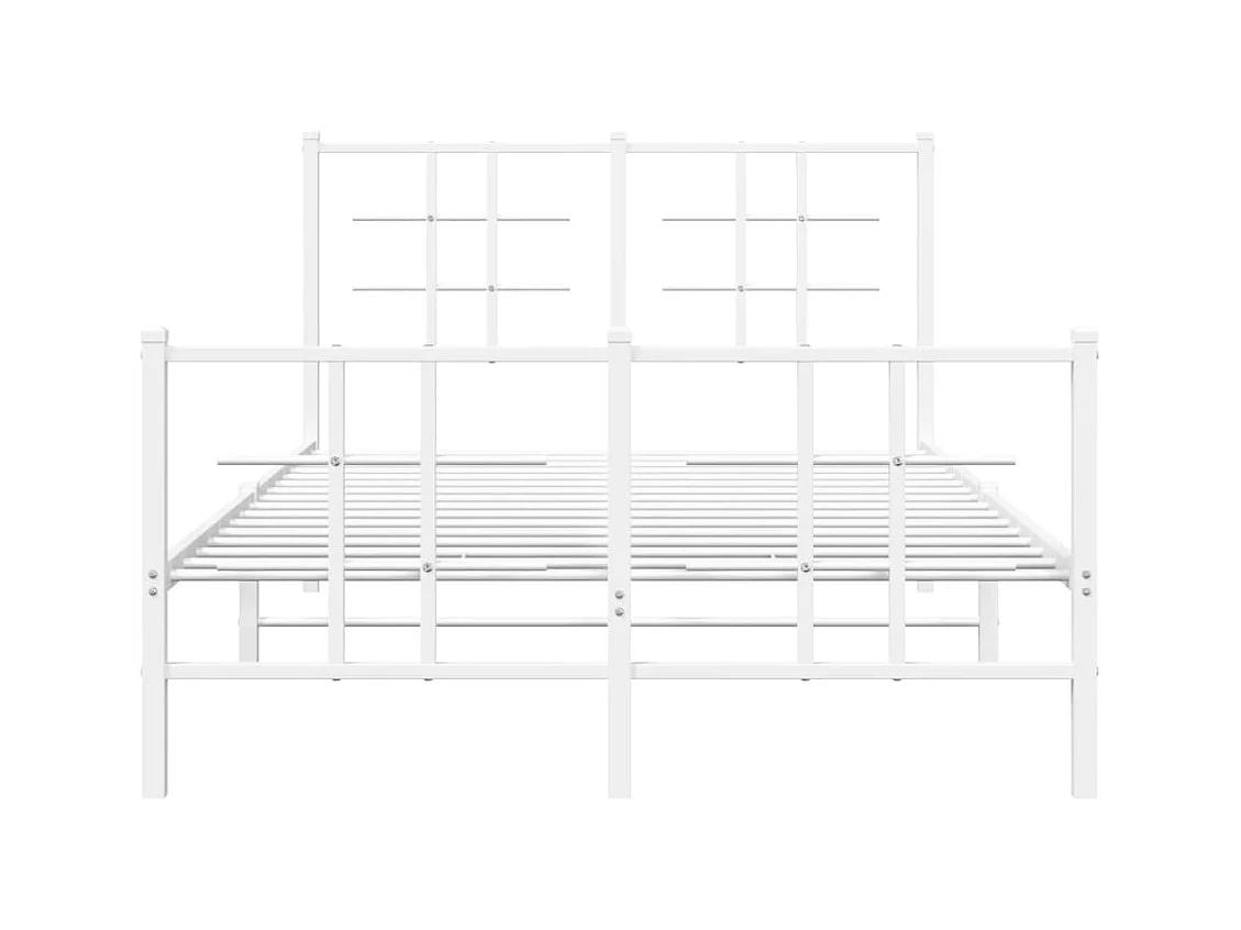 Estructura cama sin colchón con estribo metal blanco 120x200 cm