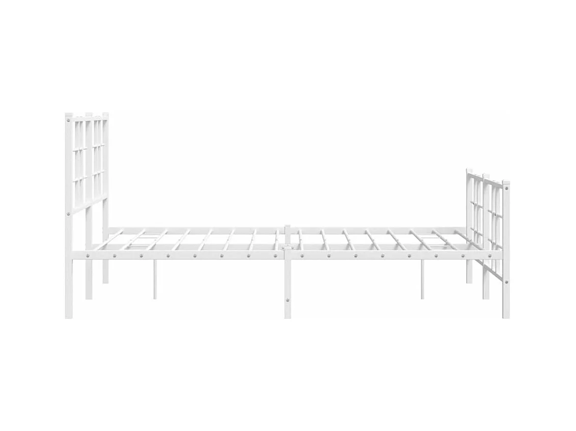 Estructura cama sin colchón con estribo metal blanco 120x200 cm