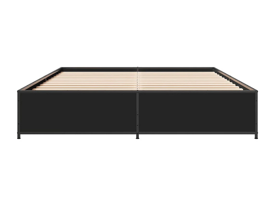 Cadre de lit sans matelas noir 140x200 cm