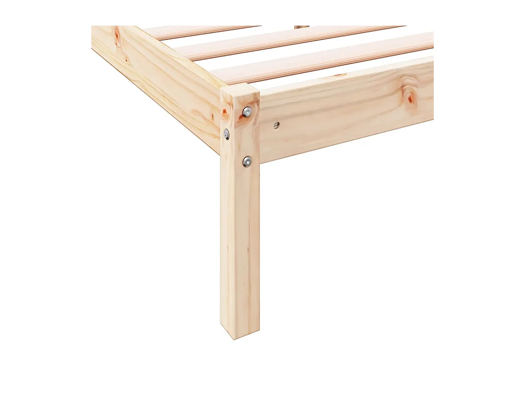 Cadre de lit extra long sans matelas 160x220 cm bois massif pin