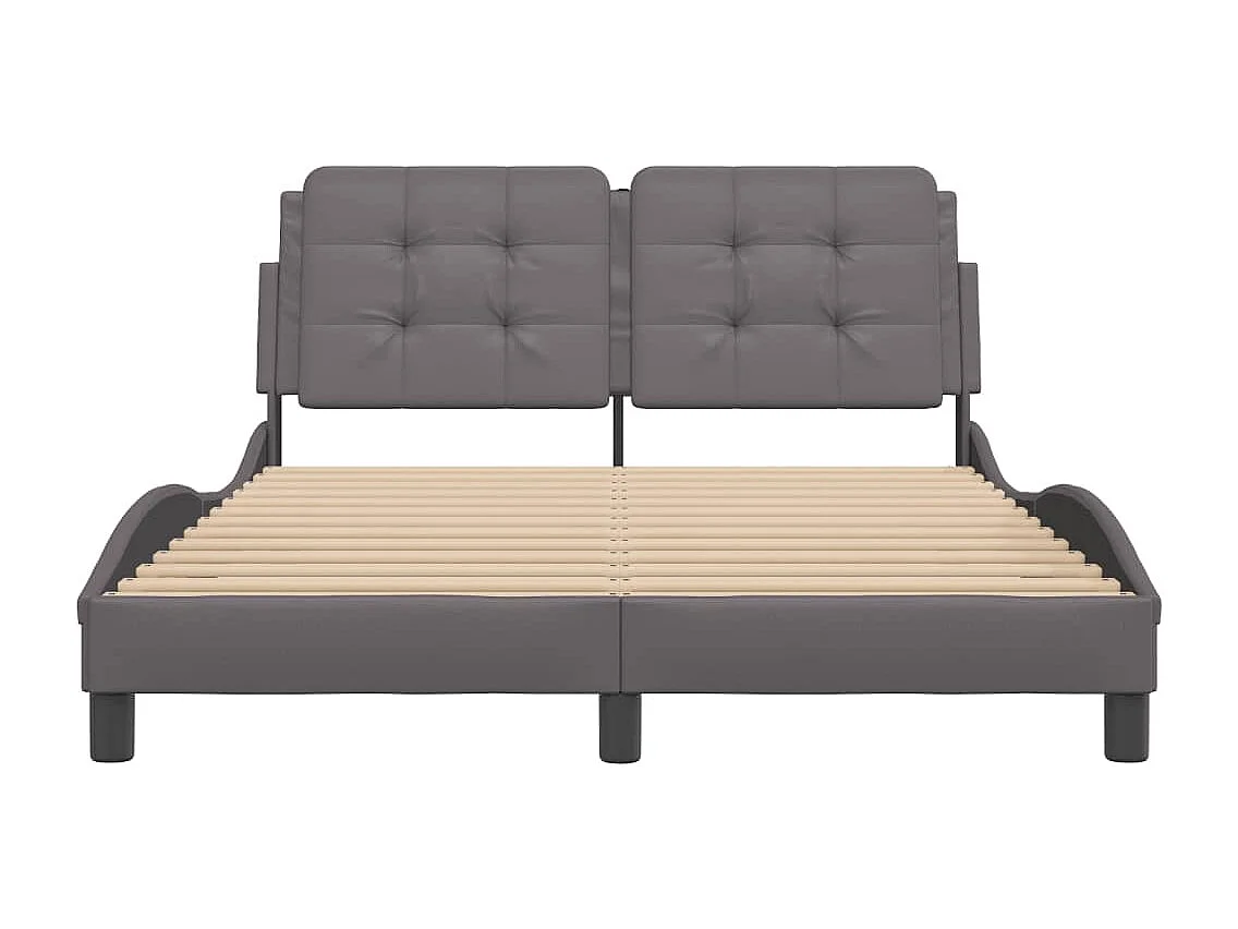 Giroletto con Testiera Crema 140x190 cm in Similpelle