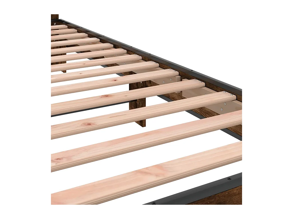 Cadre de lit sans matelas chêne fumé 100x200 cm