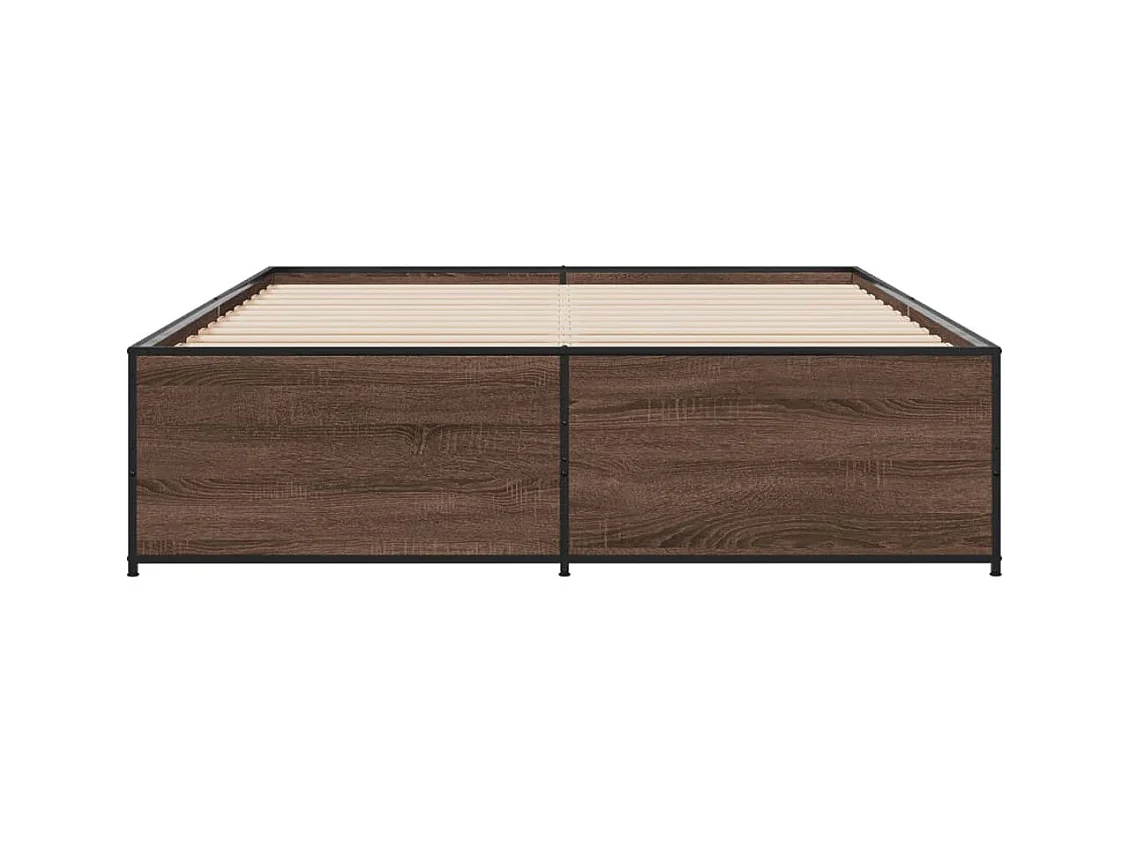 Cadre de lit sans matelas chêne marron 160x200 cm