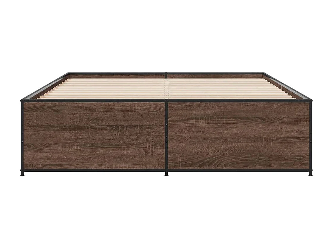 Cadre de lit sans matelas chêne marron 160x200 cm