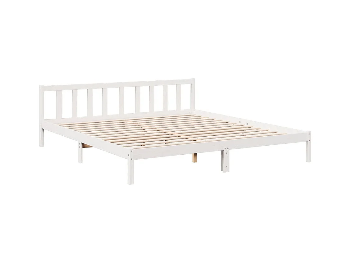 Cama extralarga sin colchón madera maciza pino blanca 180x220cm