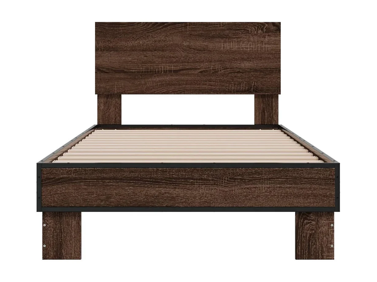 Cadre de lit sans matelas chêne marron 90x190 cm