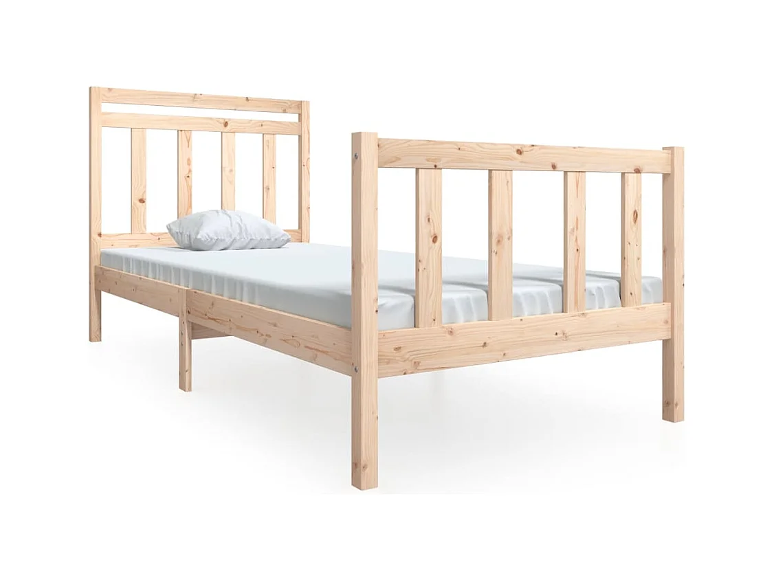 Cadre de lit sans matelas bois massif 100x200 cm