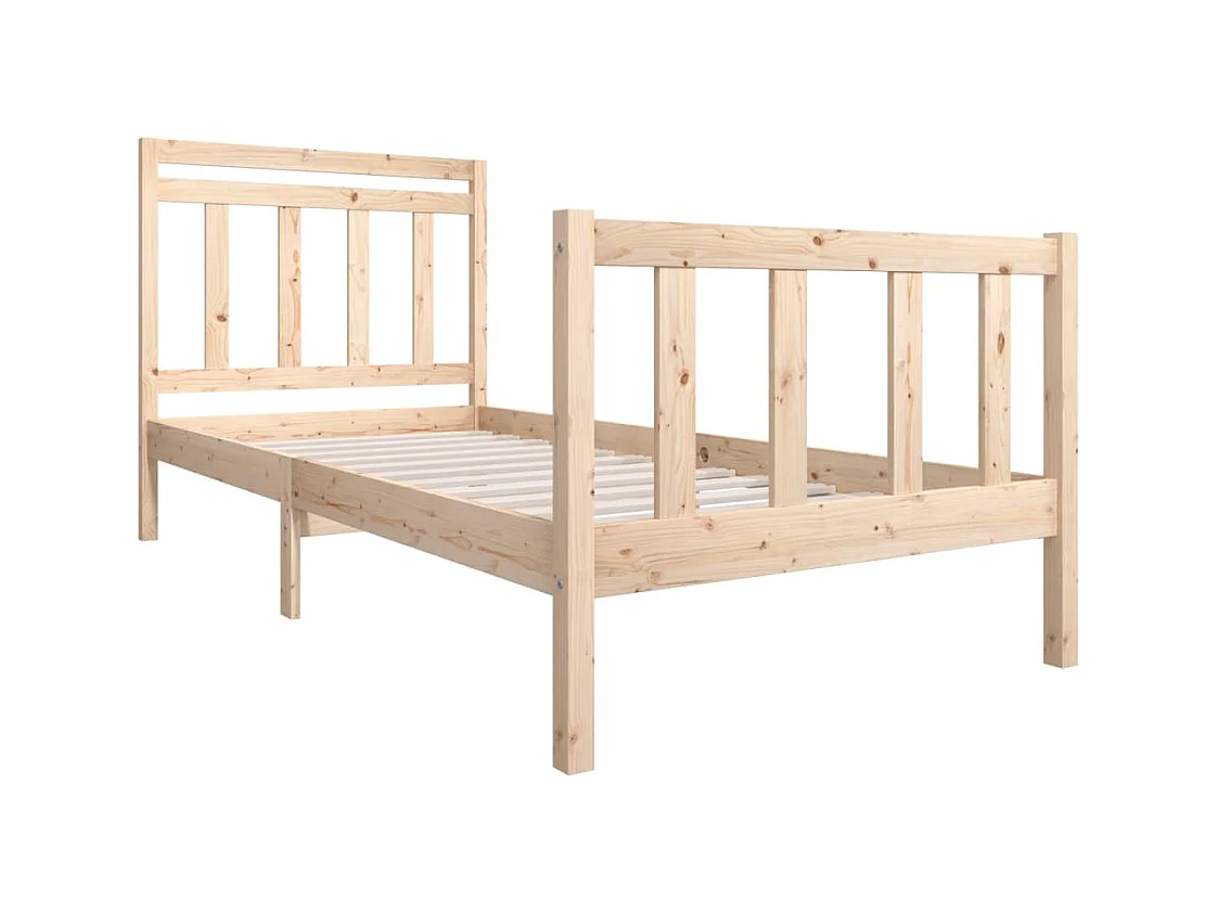 Estrutura de cama 100x200 cm madeira maciça