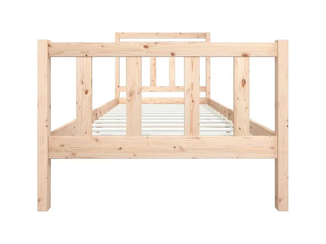 Cadre de lit sans matelas bois massif 100x200 cm