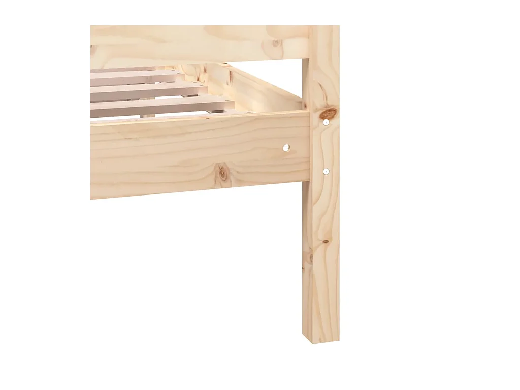 Estructura de cama madera maciza 100x200 cm
