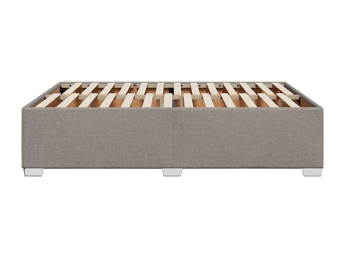 Cadre de lit sans matelas taupe 140x200 cm tissu
