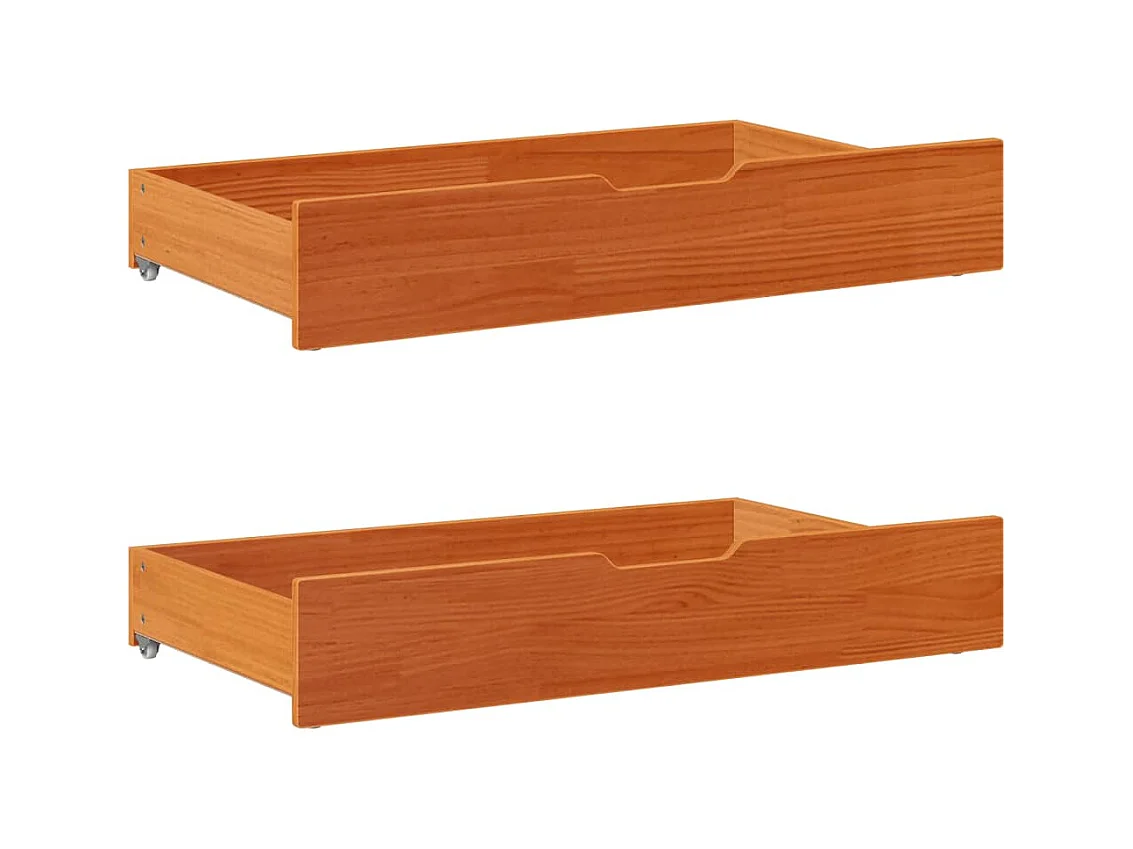 Massivholzbett ohne Matratze Wachsbraun 135x190 cm Kiefernholz