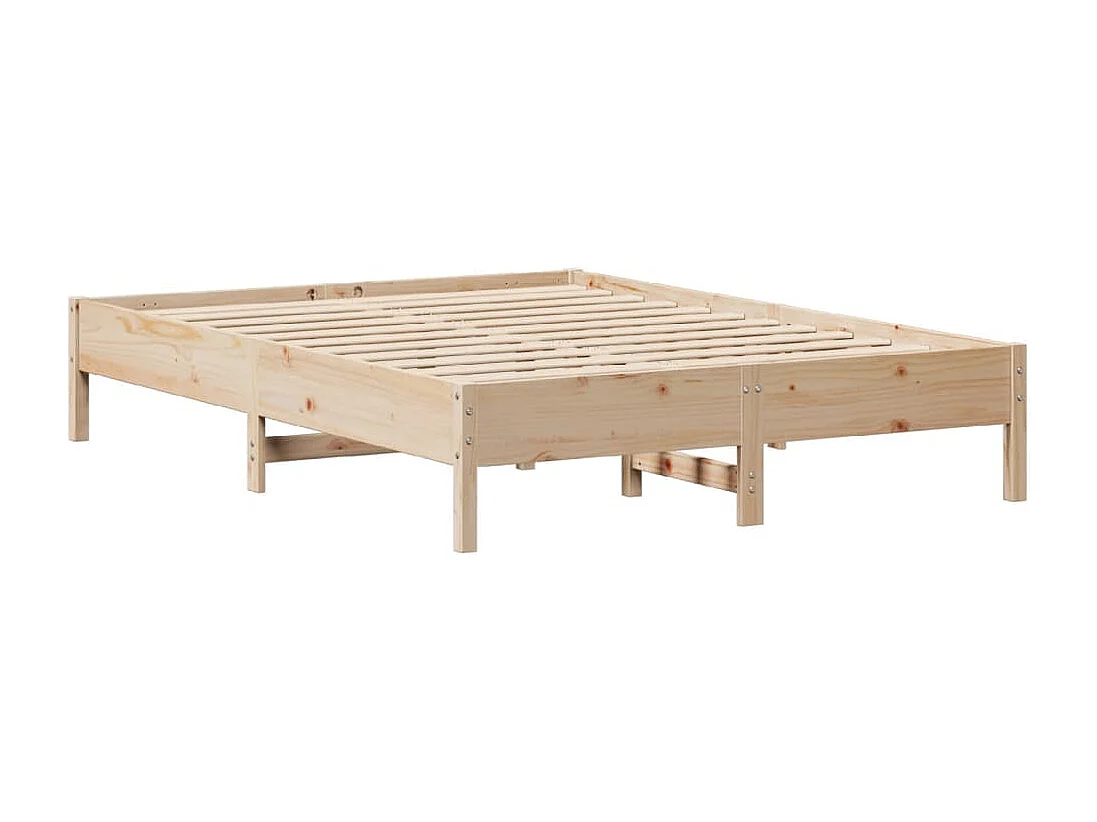 Letto senza Materasso 135x190 cm in Legno Massello di Pino