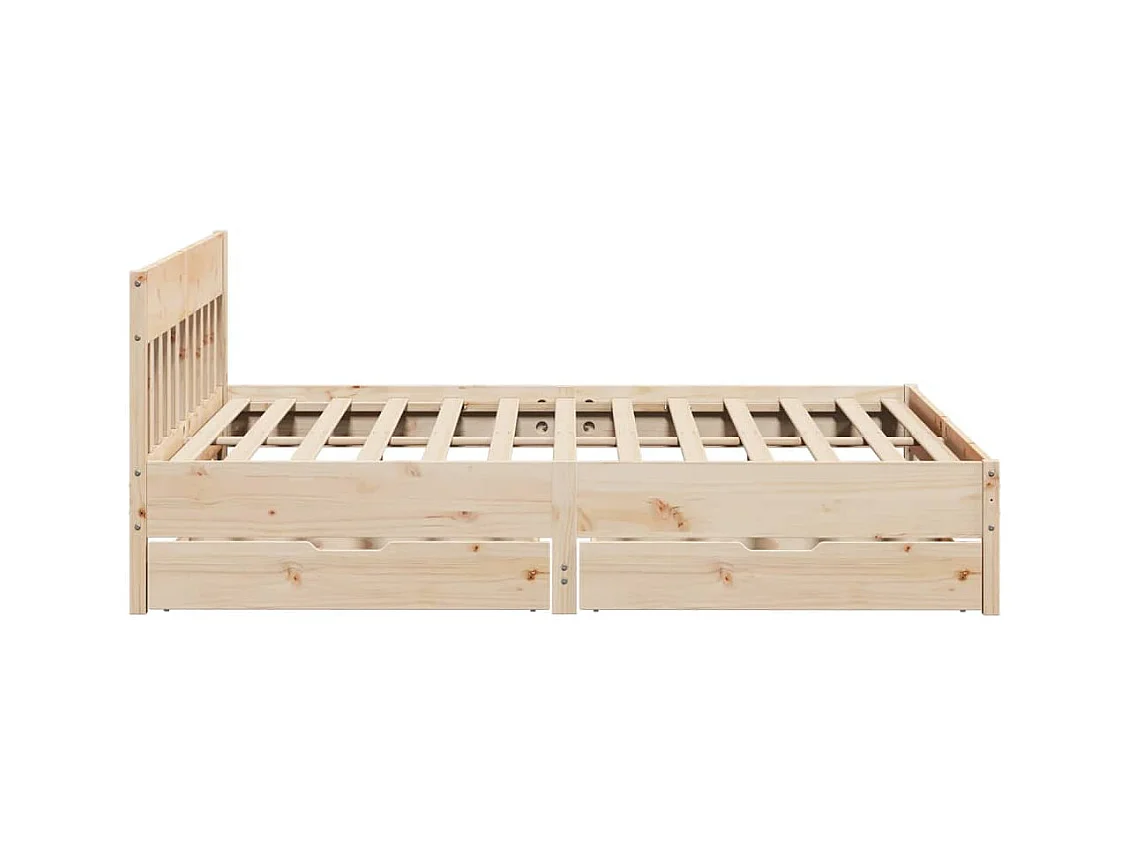 Cadre de lit sans matelas 180x200 cm bois massif de pin