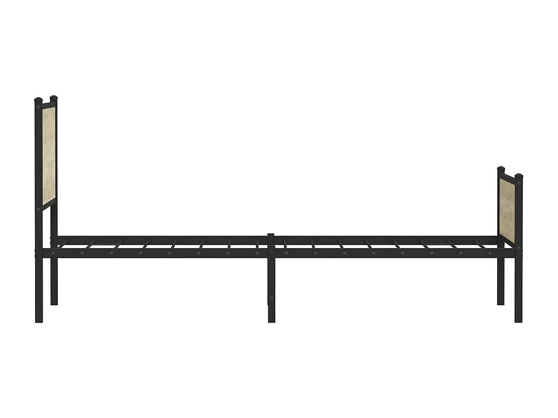 Estrutura de cama sem colchão 80x200 cm metal carvalho sonoma