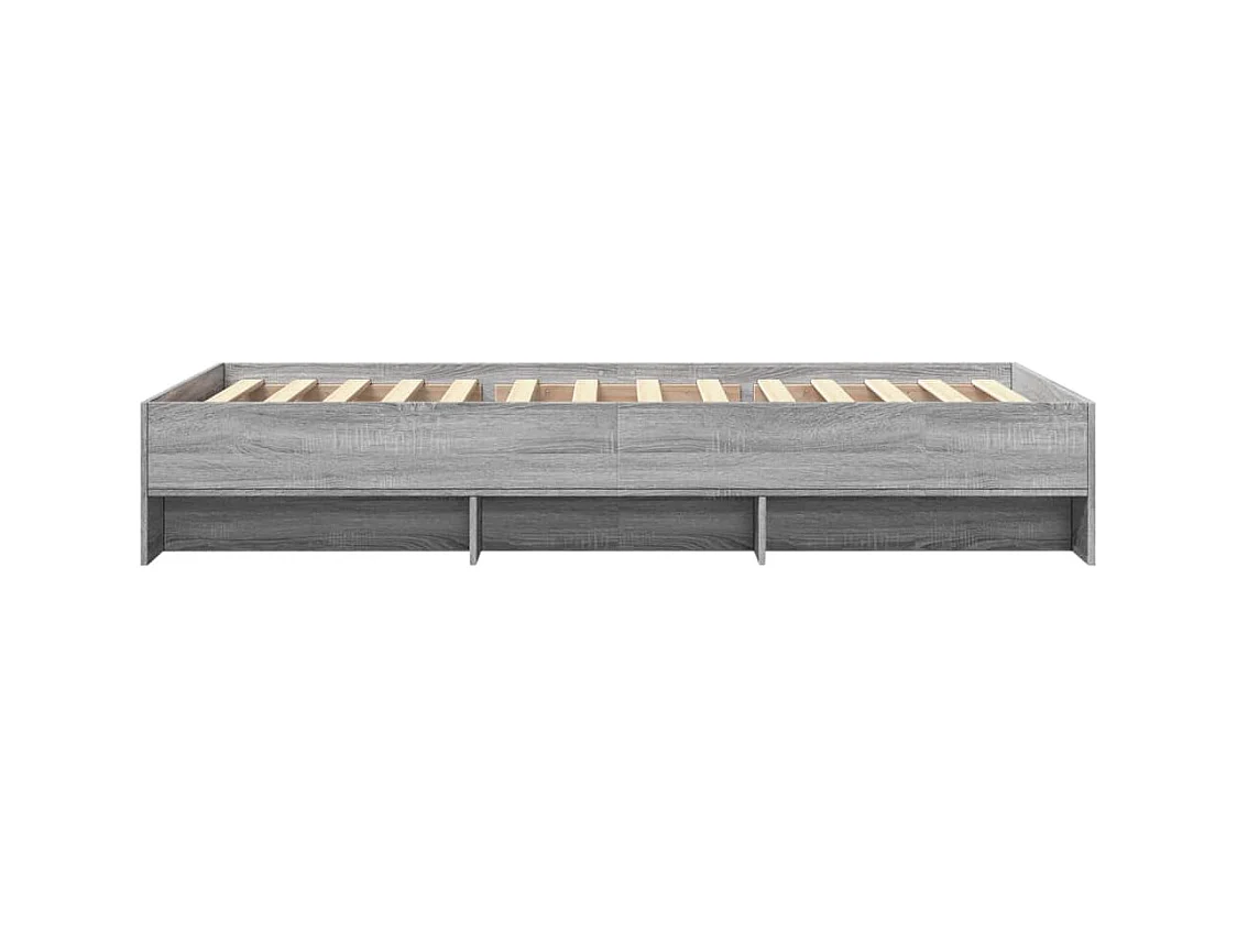 Cadre de lit sans matelas sonoma gris 75x190 cm