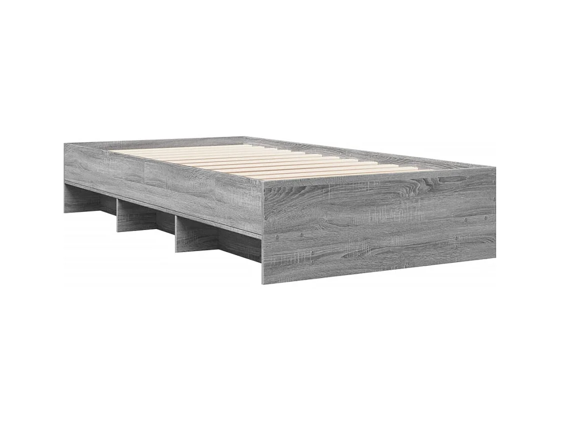 Cadre de lit sans matelas sonoma gris 75x190 cm
