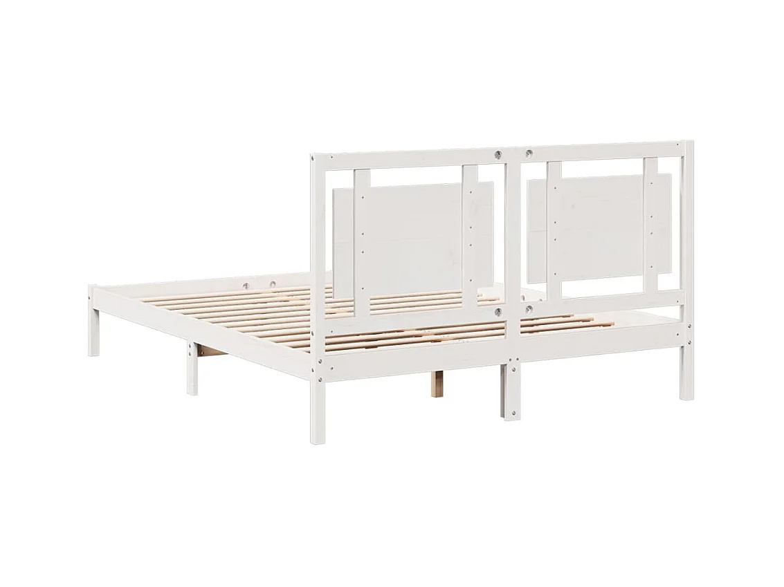 Cadre de lit extra long sans matelas 160x210 cm bois massif