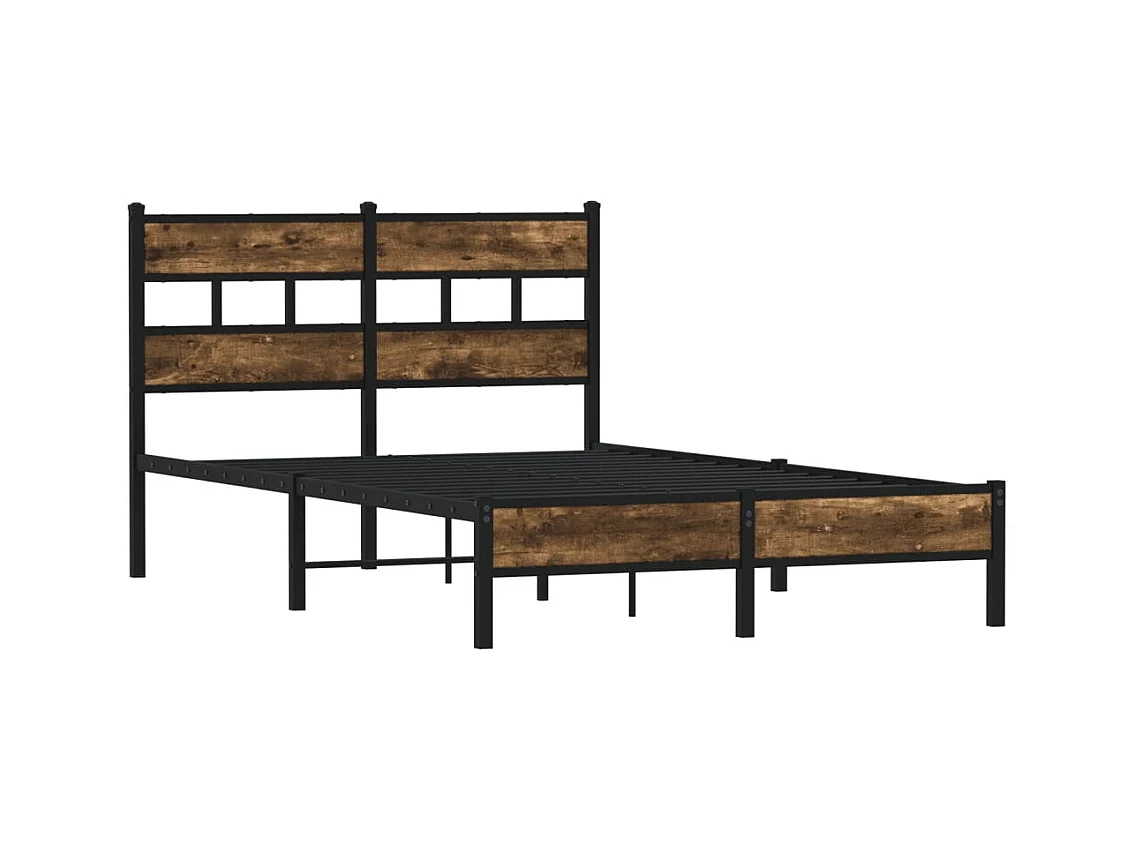 Cama sem colchão com cabeceira 120x190 cm carvalho sonoma