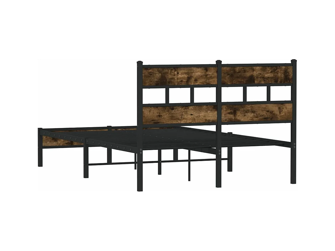 Cama sem colchão com cabeceira 120x190 cm carvalho sonoma