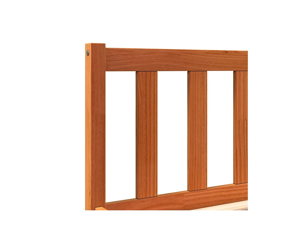 Cadre de lit sans matelas cire marron 90x200 cm bois pin massif