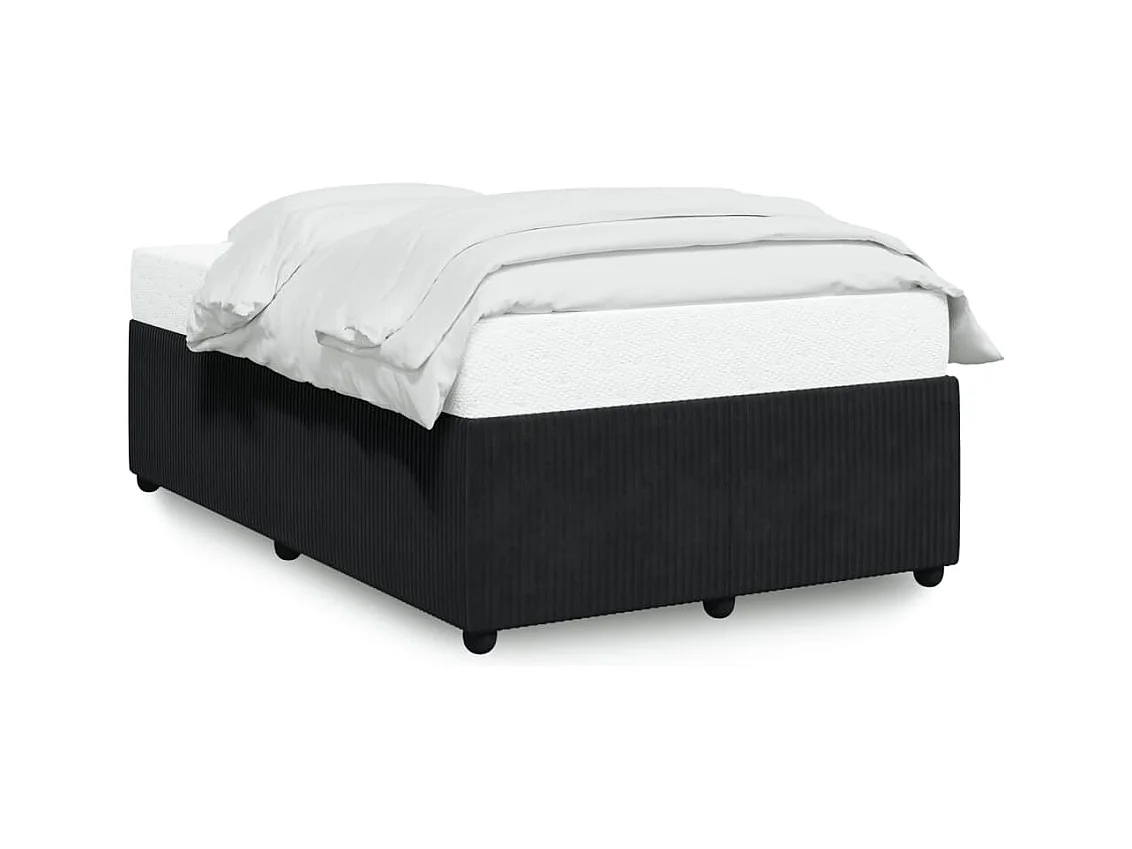 Cadre de lit sans matelas noir 120x190 cm velours