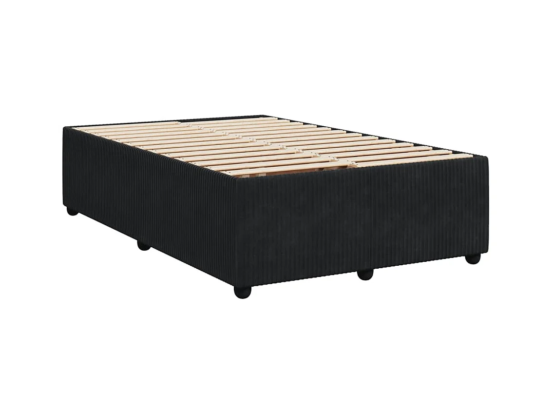 Cadre de lit sans matelas noir 120x190 cm velours