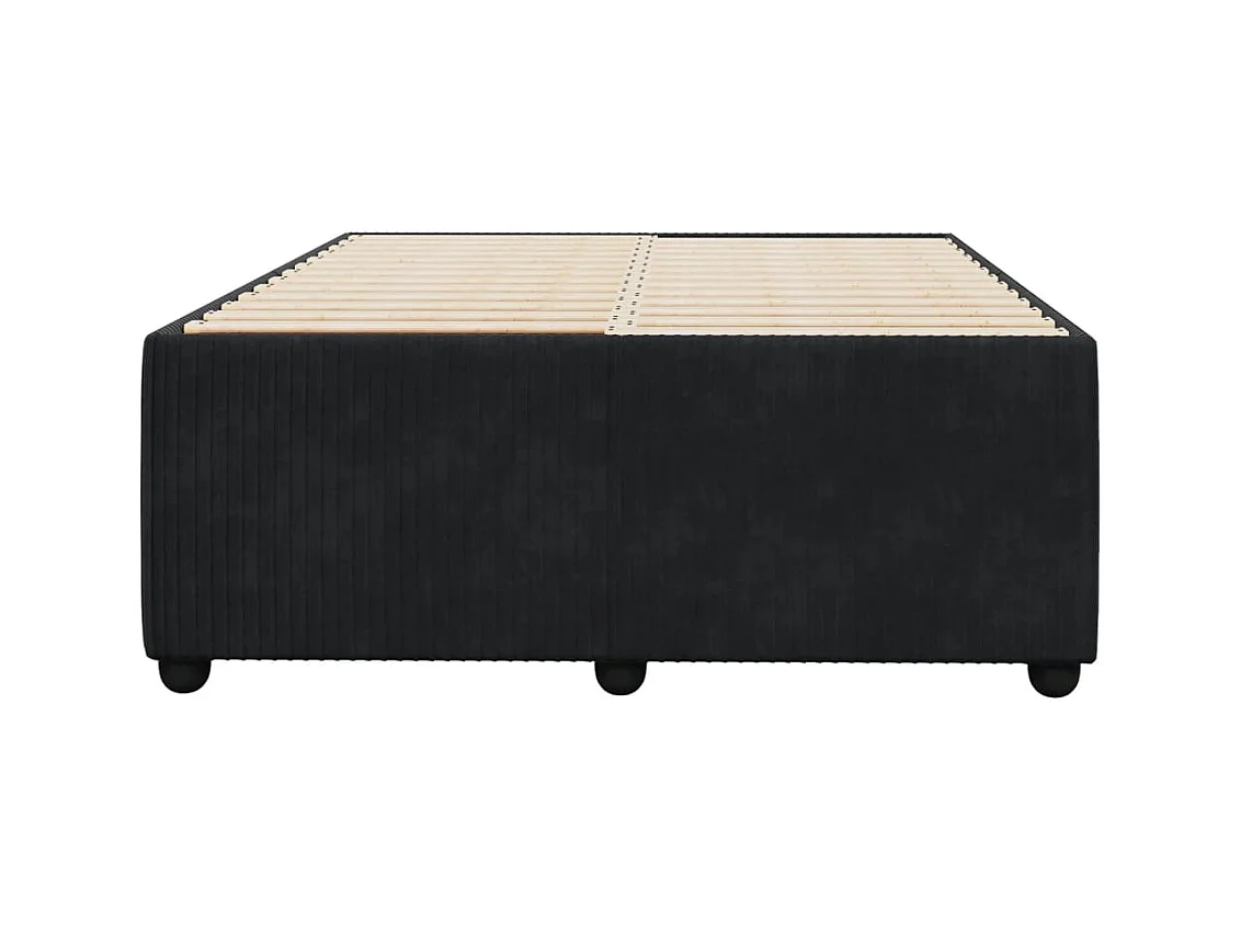 Cadre de lit sans matelas noir 120x190 cm velours